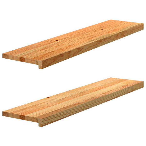 Treppenstufen Eiche Hellbraun 110x25 cm, 2er Set
