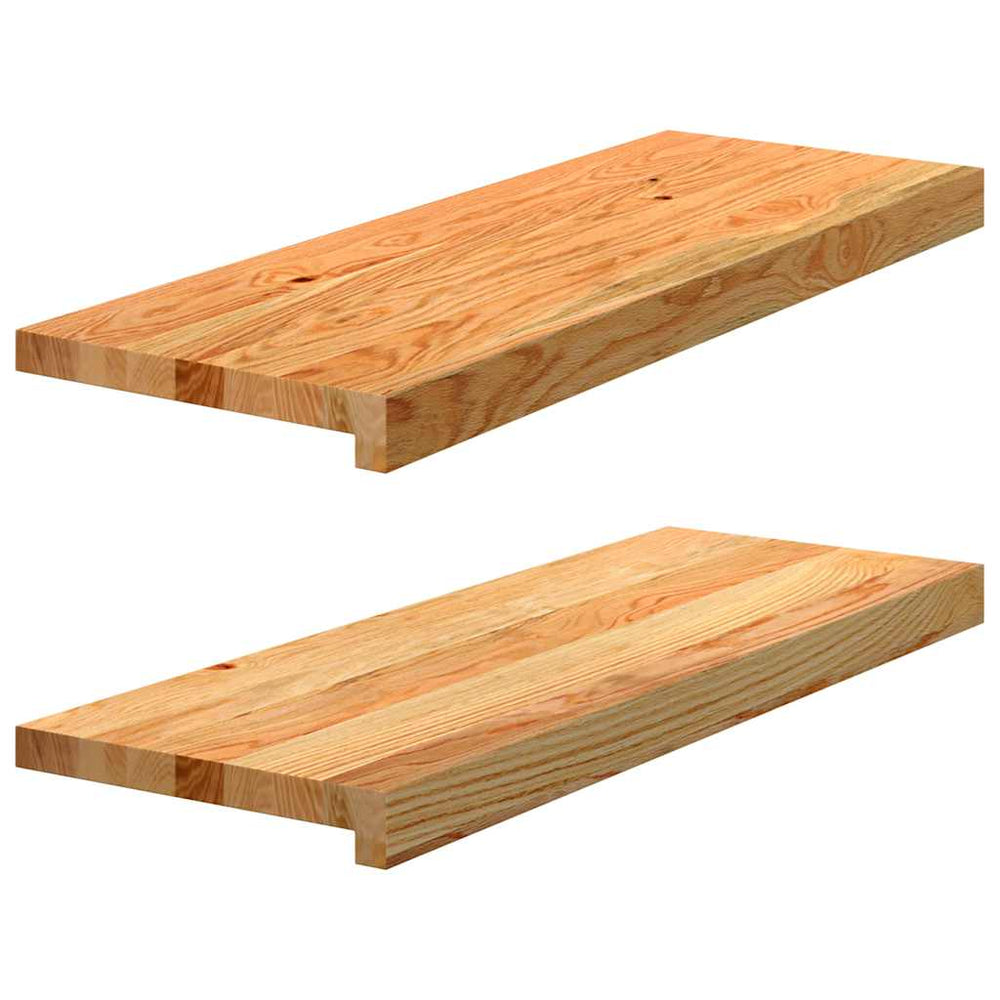 Eichenholz Treppenstufen Hellbraun 70x30cm, 2er Set