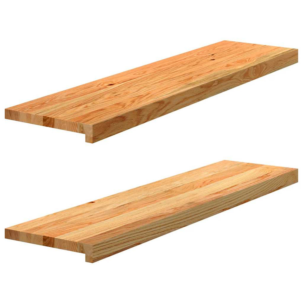 Eichenholz Treppenstufen Hellbraun 100x30cm, 2er Set