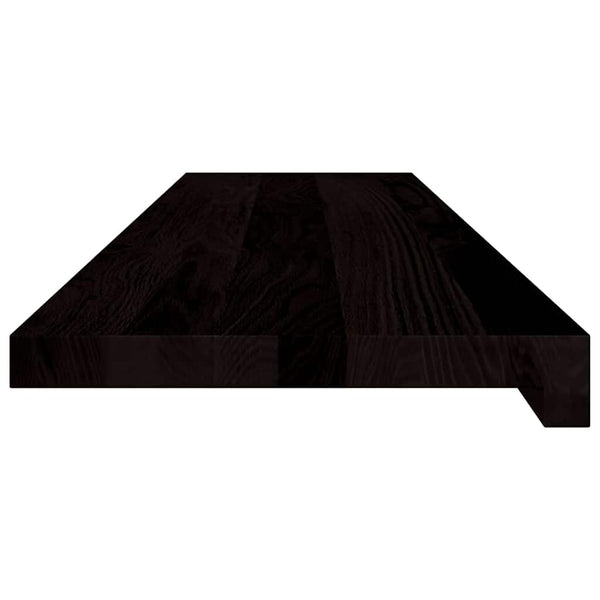 Treppenstufen Dunkelbraun Eiche Massivholz 2er Set