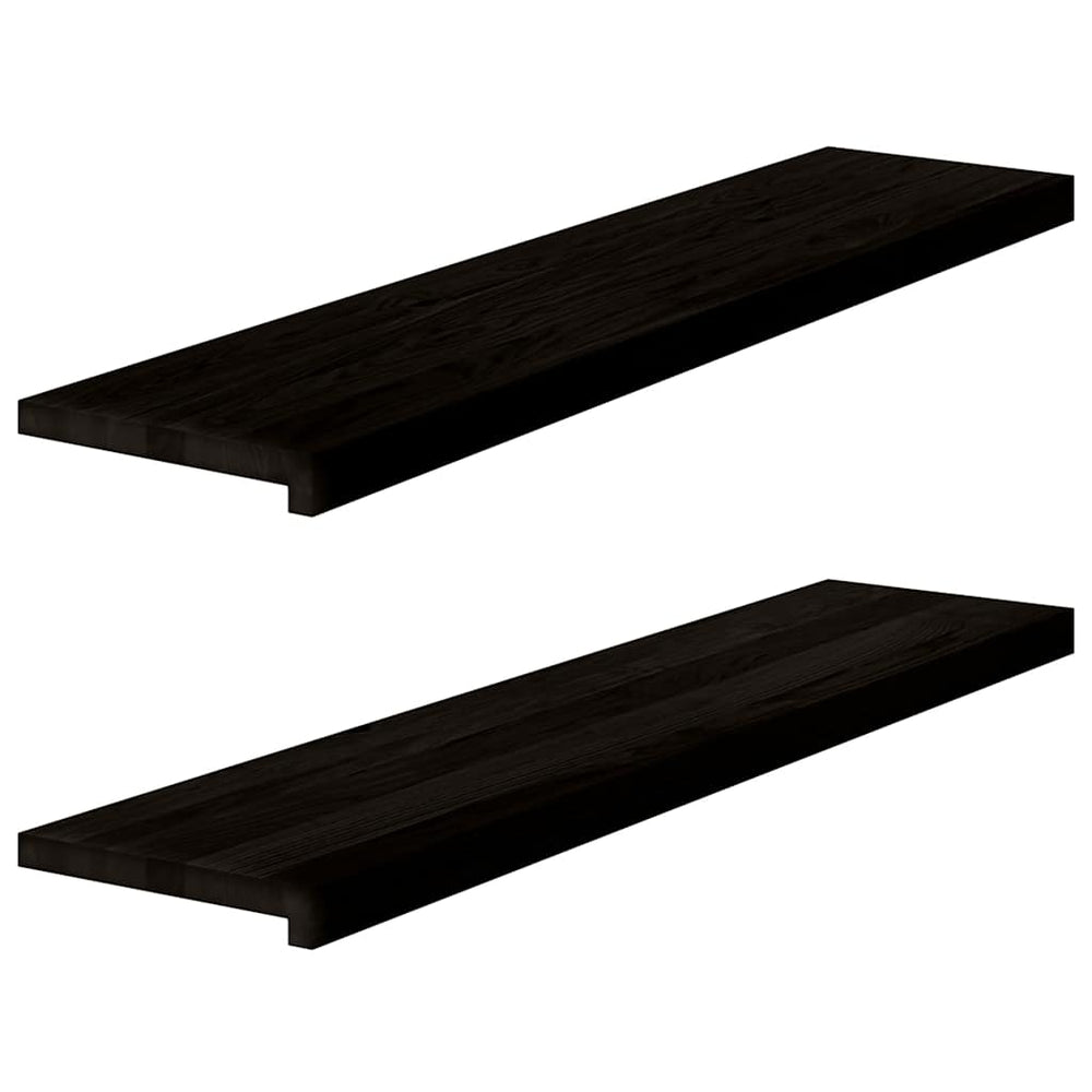 Treppenstufen Dunkelbraun 110x30 cm Eiche Massivholz