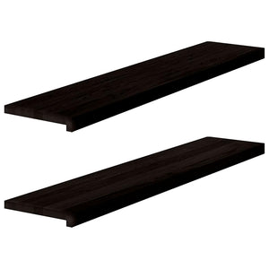 Treppenstufen Dunkelbraun 120x30cm Eiche Massivholz 2er Set