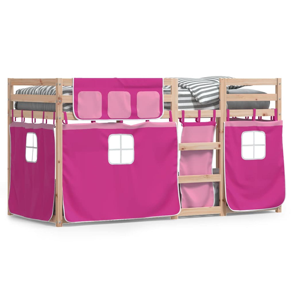 Etagenbett Rosa 90x200 cm Kiefer Massivholz