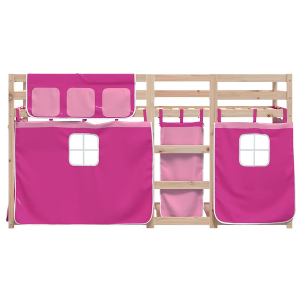 Etagenbett Rosa 80x200 cm Kiefer Massivholz