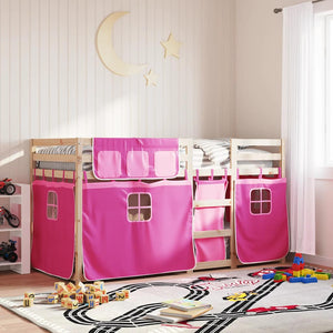 Etagenbett Rosa 80x200 cm Kiefer Massivholz