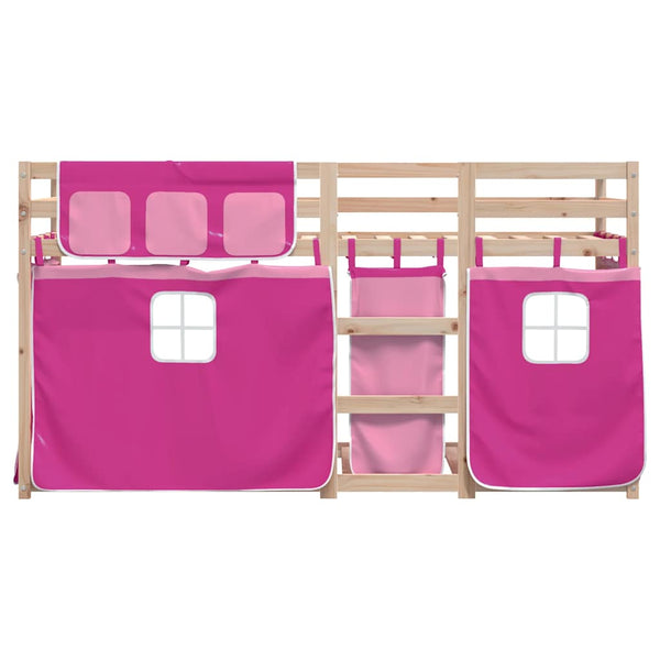 Etagenbett Rosa 75x190 cm Kiefer Massivholz