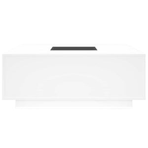 Couchtisch mit Infinity-LED, Weiß, 100x100 cm