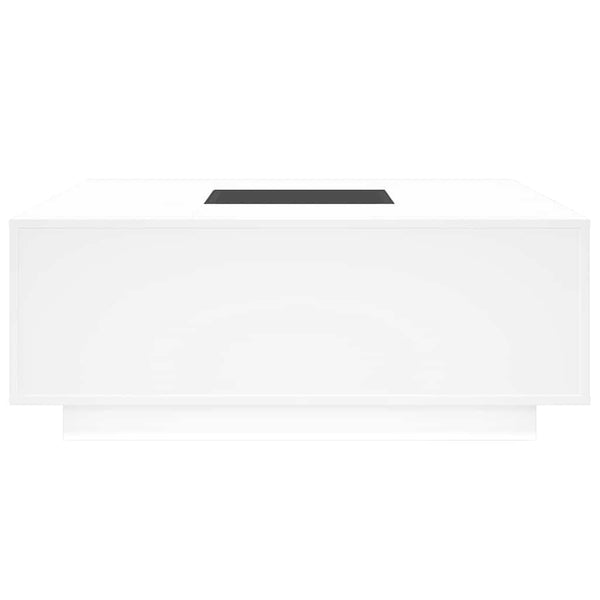 Couchtisch mit Infinity-LED, Weiß, 100x100 cm