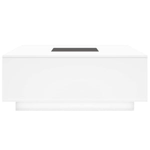 Couchtisch mit Infinity-LED, Weiß, 100x100 cm