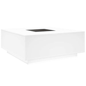 Couchtisch mit Infinity-LED, Weiß, 100x100 cm