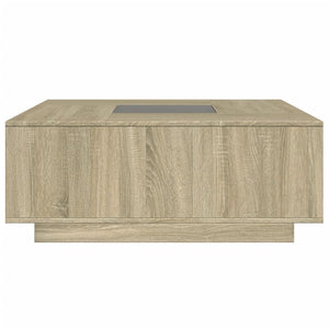 vidaXL Table basse avec LED infini Chêne Sonoma 100x100x40 cm