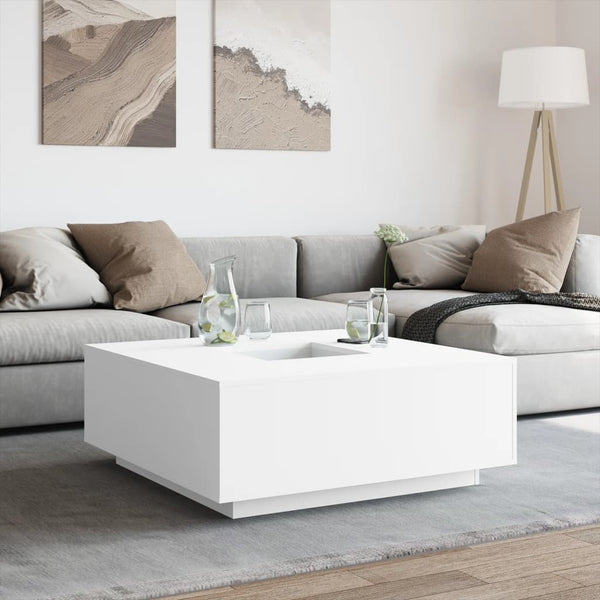 Weißer Couchtisch 100x100 cm