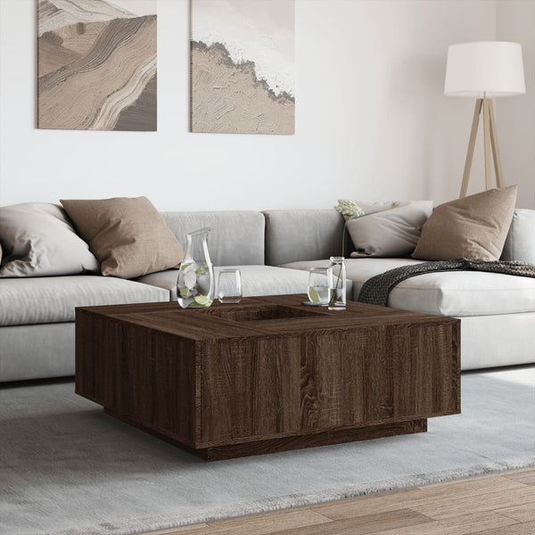 Couchtisch Braun Eichenoptik 100x100 cm