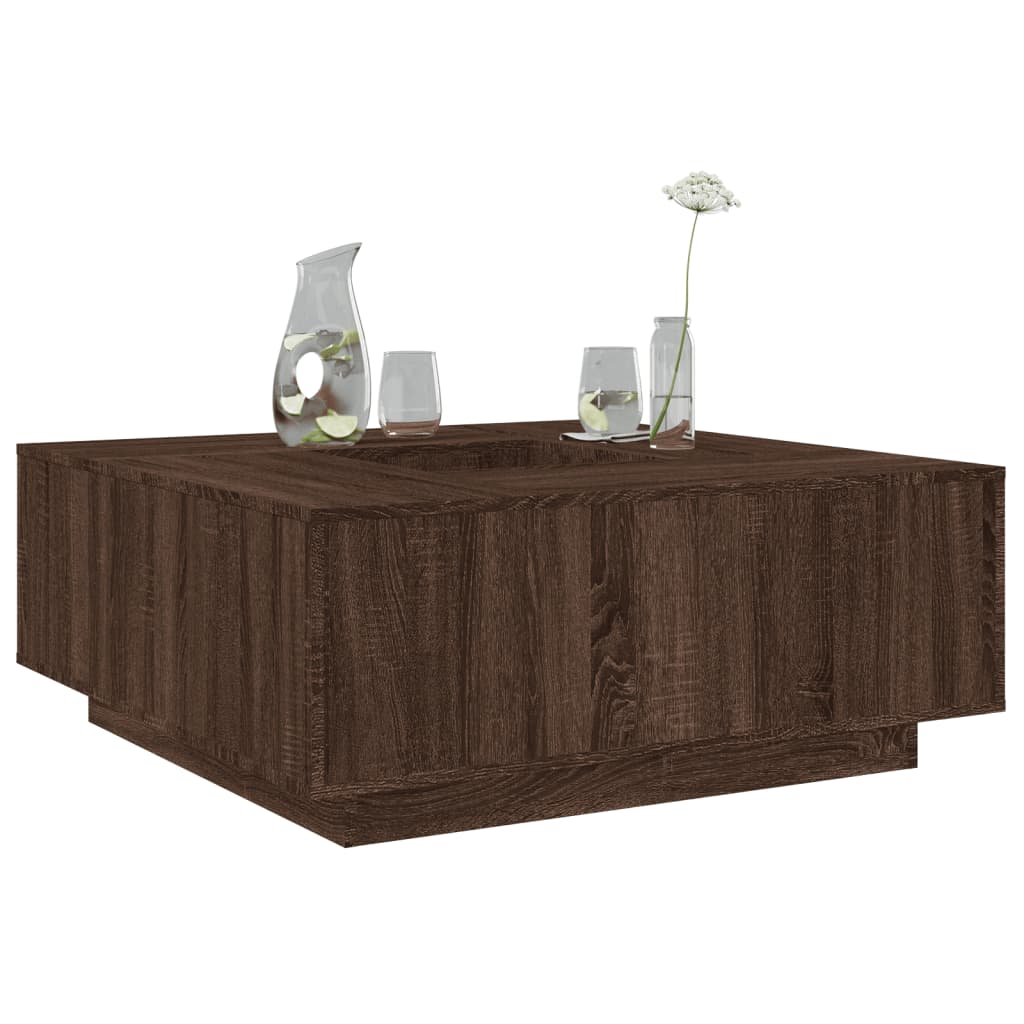 Couchtisch Braun Eichenoptik 100x100 cm