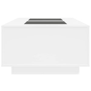 vidaXL Coffee Table with Infinity LED White 116x69x40 cm