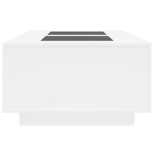 vidaXL Coffee Table with Infinity LED White 116x69x40 cm