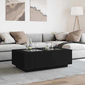 vidaXL Table basse avec LED Infinity noir 116x69x40 cm