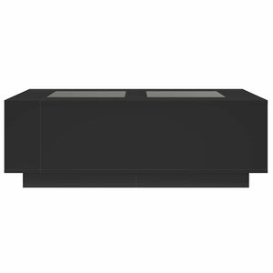 vidaXL Table basse avec LED Infinity noir 116x69x40 cm
