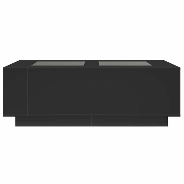 vidaXL Table basse avec LED Infinity noir 116x69x40 cm
