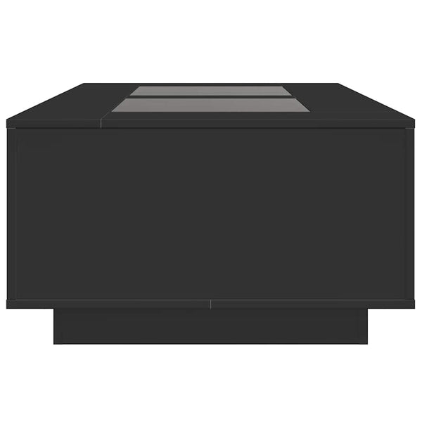 vidaXL Table basse avec LED Infinity noir 116x69x40 cm