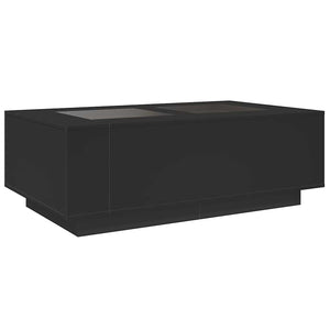 vidaXL Table basse avec LED Infinity noir 116x69x40 cm