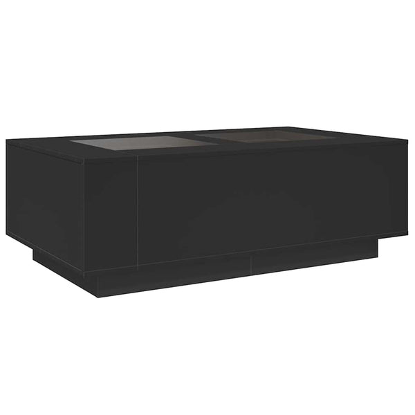 vidaXL Table basse avec LED Infinity noir 116x69x40 cm