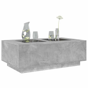 Couchtisch Betongrau mit Infinity-LED 116x69 cm