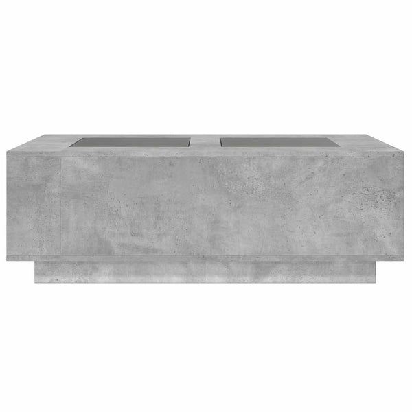 Couchtisch Betongrau mit Infinity-LED 116x69 cm