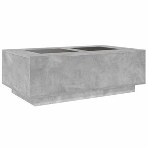 Couchtisch Betongrau mit Infinity-LED 116x69 cm