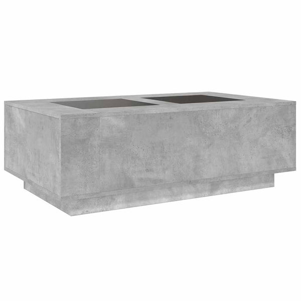 Couchtisch Betongrau mit Infinity-LED 116x69 cm