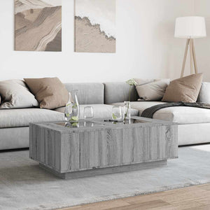 vidaXL Table basse avec LED infini Gris Sonoma 116x69x40 cm