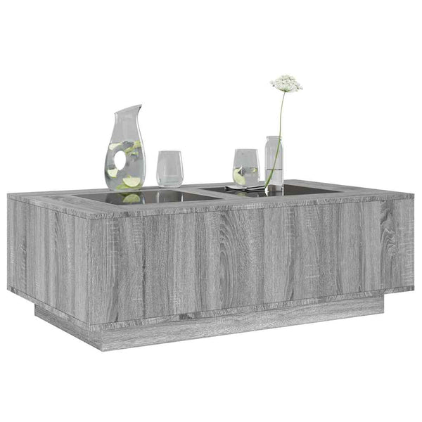 vidaXL Table basse avec LED infini Gris Sonoma 116x69x40 cm