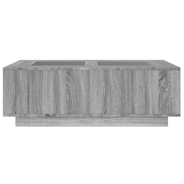 vidaXL Table basse avec LED infini Gris Sonoma 116x69x40 cm