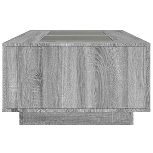 vidaXL Table basse avec LED infini Gris Sonoma 116x69x40 cm