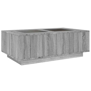 vidaXL Table basse avec LED infini Gris Sonoma 116x69x40 cm