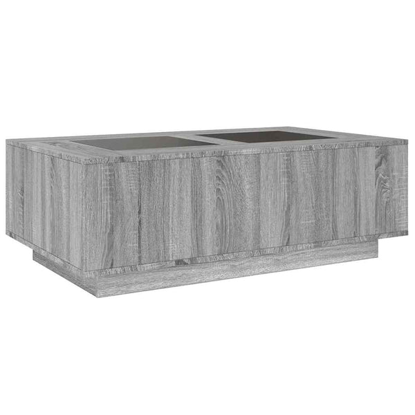 vidaXL Table basse avec LED infini Gris Sonoma 116x69x40 cm