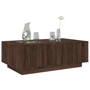 vidaXL Table basse avec LED Infinity Effet chêne marron 116x69x40 cm