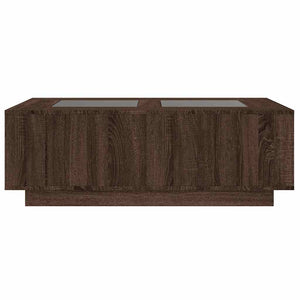 vidaXL Table basse avec LED Infinity Effet chêne marron 116x69x40 cm