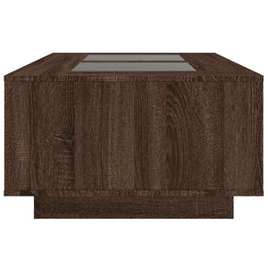 vidaXL Table basse avec LED Infinity Effet chêne marron 116x69x40 cm