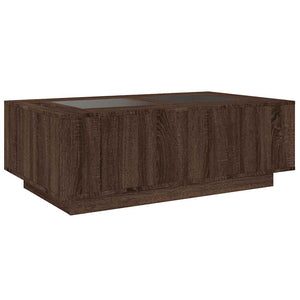 vidaXL Table basse avec LED Infinity Effet chêne marron 116x69x40 cm