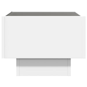 vidaXL Table de chevet LED Infinity blanc 40x40x30 cm