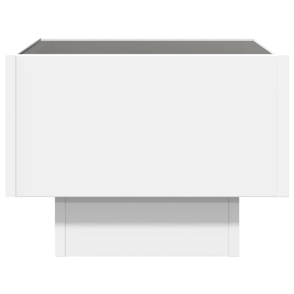 vidaXL Table de chevet LED Infinity blanc 40x40x30 cm