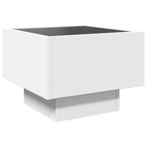 vidaXL Table de chevet LED Infinity blanc 40x40x30 cm