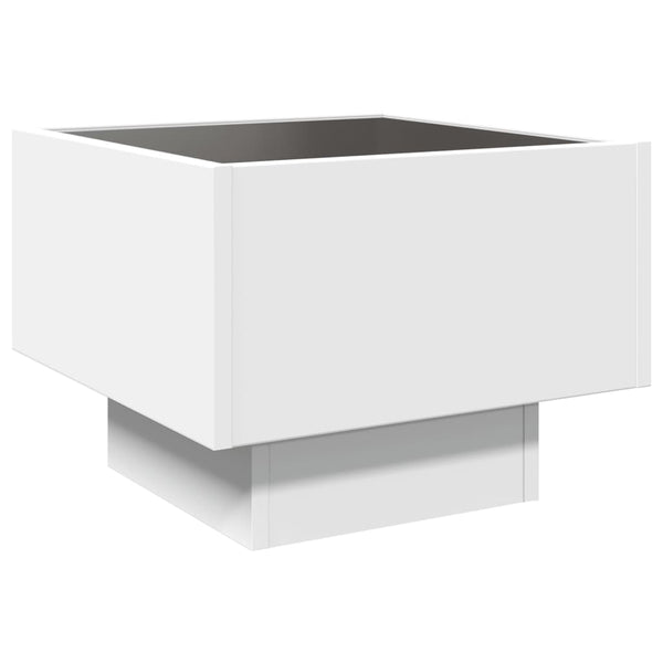 vidaXL Table de chevet LED Infinity blanc 40x40x30 cm