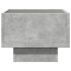 Nachttisch Betongrau mit Infinity-LED 40x40 cm