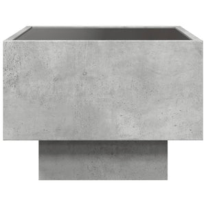 Nachttisch Betongrau mit Infinity-LED 40x40 cm
