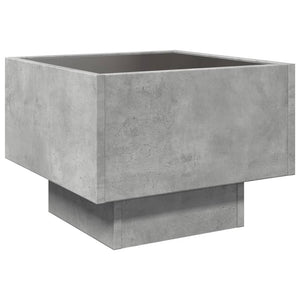 Nachttisch Betongrau mit Infinity-LED 40x40 cm
