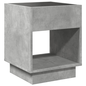 Nachttisch Betongrau mit Infinity-LED