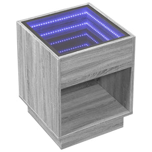 Nachttisch Grau Sonoma mit Infinity-LED