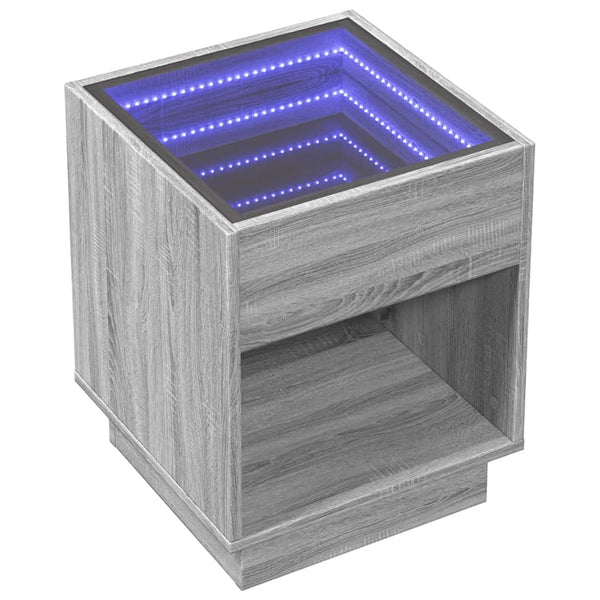 Nachttisch Grau Sonoma mit Infinity-LED